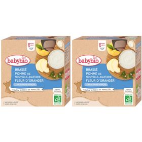 Babybio BRASSÉ POMME DE NOUVELLE-AQUITAINE FLEUR D'ORANGER dès 6 mois