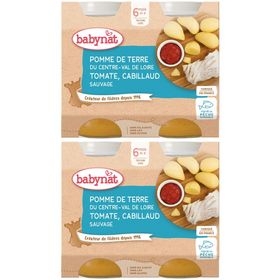 Babybio POMME DE TERRE DU CENTRE-VAL DE LOIRE TOMATE CABILLAUD SAUVAGE dès 6 mois