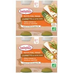 Babybio PETITS POIS PANAIS COURGETTE DE NOTRE FERME VEAU FERMIER DE NOUVELLE-AQUITAINE dès 6 mois