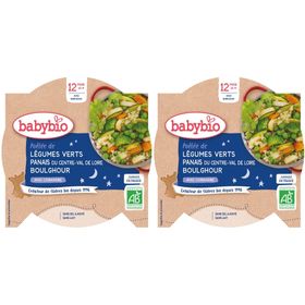 Babybio POÊLÉE DE LÉGUMES VERTS PANAIS DU CENTRE-VAL DE LOIRE BOULGHOUR CORIANDRE dès 12 mois