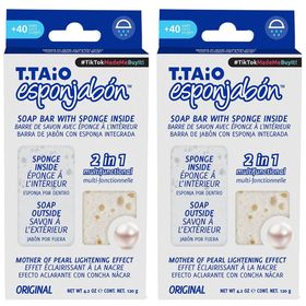 Esponjabon Savon Éponge 2 en 1 Extrait de Perle Soin Régénérant