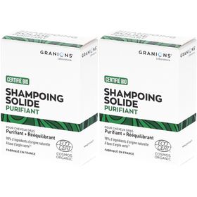 GRANIONS® Shampoing Solide Certifié Bio - Purifiant