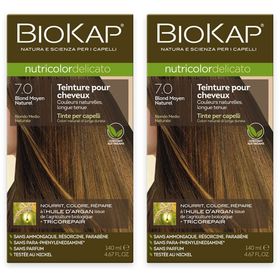 BIOKAP Nutricolor Delicato Teinture pour Cheveux 7.0 Blond Moyen Naturel