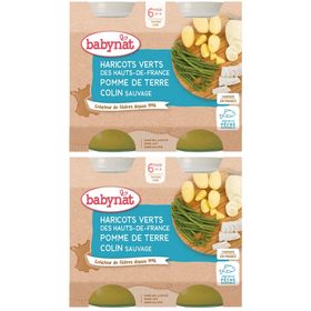 Babybio HARICOTS VERTS DES HAUTS-DE-FRANCE POMME DE TERRE COLIN SAUVAGE dès 6 mois