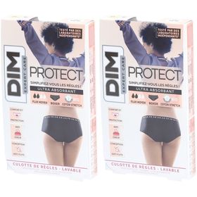 DIM Protect Waschbarer Menstruationsslip - Boxer - Bio-Baumwolle - Mittlerer Fluss - 44/46