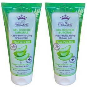 FREESENS® 3 in 1 rückfettendes Duschgel - Bio Aloe Vera