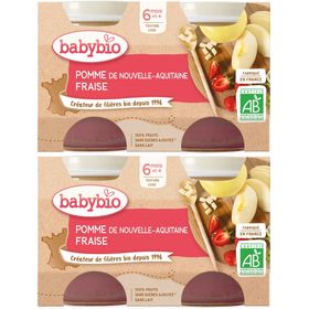 Babybio POMME DE NOUVELLE-AQUITAINE & FRAISE ab 6 Monaten
