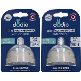 Dodie Tétine Multi-Perforée Anti-Colique Débit 1 Lent +0