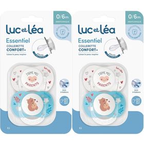 LUC ET LEA Anatomisch geformtes Schnullerduo - Ich liebe meine Eltern und Kleiner Bär