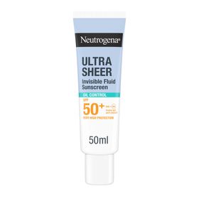 Neutrogena Ultra Sheer Unsichtbares Sonnenschutzfluid mit Ölkontrolle LSF 50+