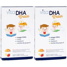 VitaDHA Brain Kapseln mit Erdbeer- und Zitronengeschmack