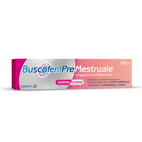 Buscofen Premenstrual Food Supplement, Magnesium, Vitamin B6, Vitamin E, Calcium, für die Tage vor dem Zyklus, 15 wirksame Kapseln.