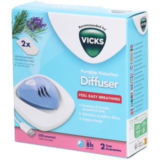 Vicks® Tragbarer Wasserloser Vernebler VH1800EU mit Menthol-Pads