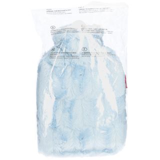 FROSCH Bouillotte PVC 1,8L Housse à poils longs grise