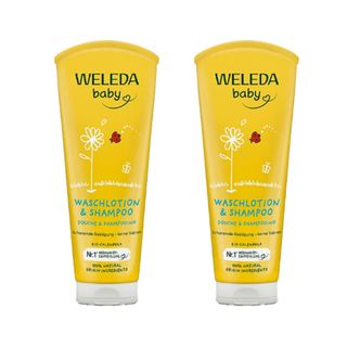 Weleda Baby Waschlotion & Shampoo Calendula - reinigt Haut & Haare schonend, mild zu den Augen