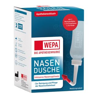 WEPA Pichet de rinçage nasal avec 10 x 2,95 g Sel de rinçage nasal