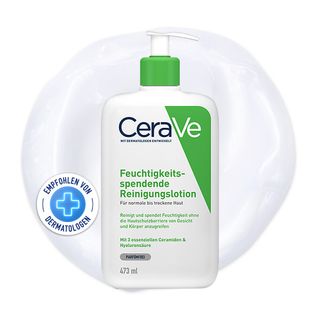 CeraVe Feuchtigkeitsspendende Reinigungslotion: nicht schäumende Reinigung für Gesicht und Körper