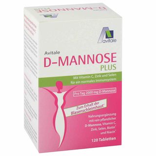 Avitale D-Mannose Plus 2000 mg Tabletten + Niacin für normale Schleimhäute