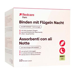 Redcare Fem Serviettes de nuit avec ailettes