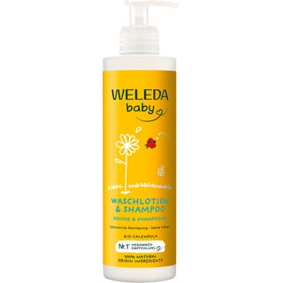 Weleda Baby Waschlotion & Shampoo Calendula - reinigt Haut & Haare schonend, mild zu den Augen