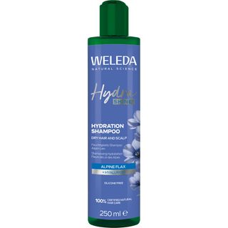 WELEDA Hydra Shine Shampooing hydratant à l'acide hyaluronique et au lin des Alpes pour cheveux secs