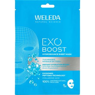 Weleda Exo Boost Hydrobounce Tuchmaske mit Hyaluronsäure und Exosomes Peptides Technology