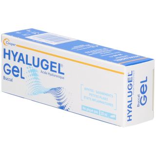 HYALUGEL - Gel buccal - Aphtes - Petites plaies - Etats inflammatoires (saignement)- Acide Hyaluronique - Goût menthe-citron - Tube - 20 Ml