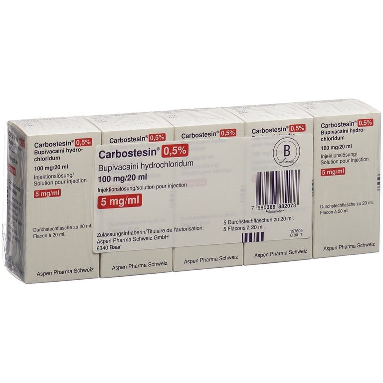 CARBOSTESIN Inj Lös 0.5 % 5 Luerfit Amp 20 ml - Redcare Apotheke