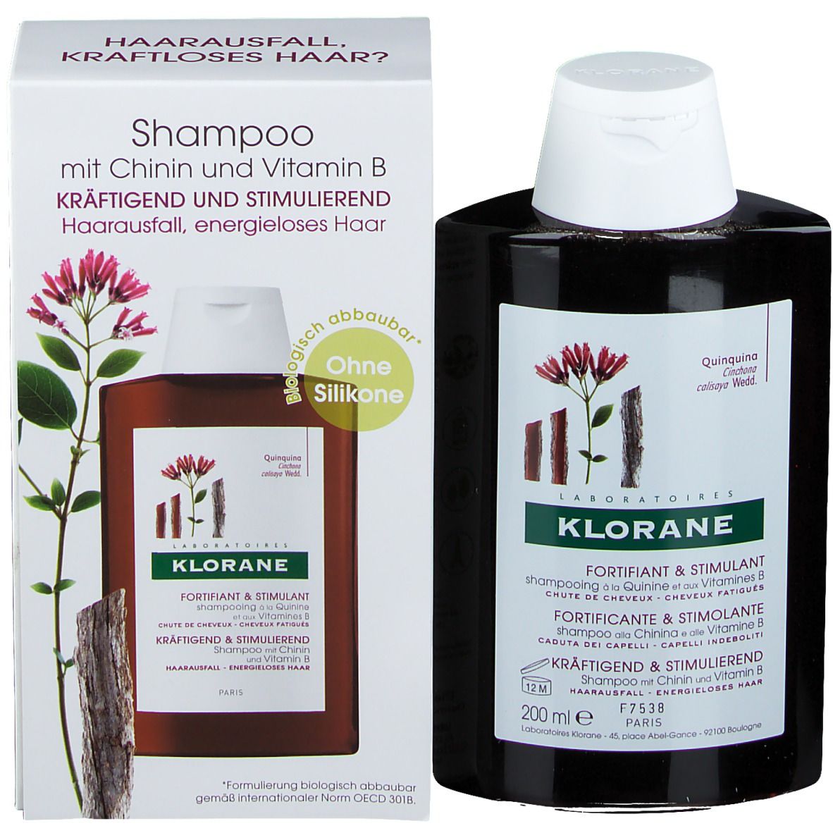 KLORANE Fortifiant & Stimulant Shampooing à la Quinine et aux Vitamine B