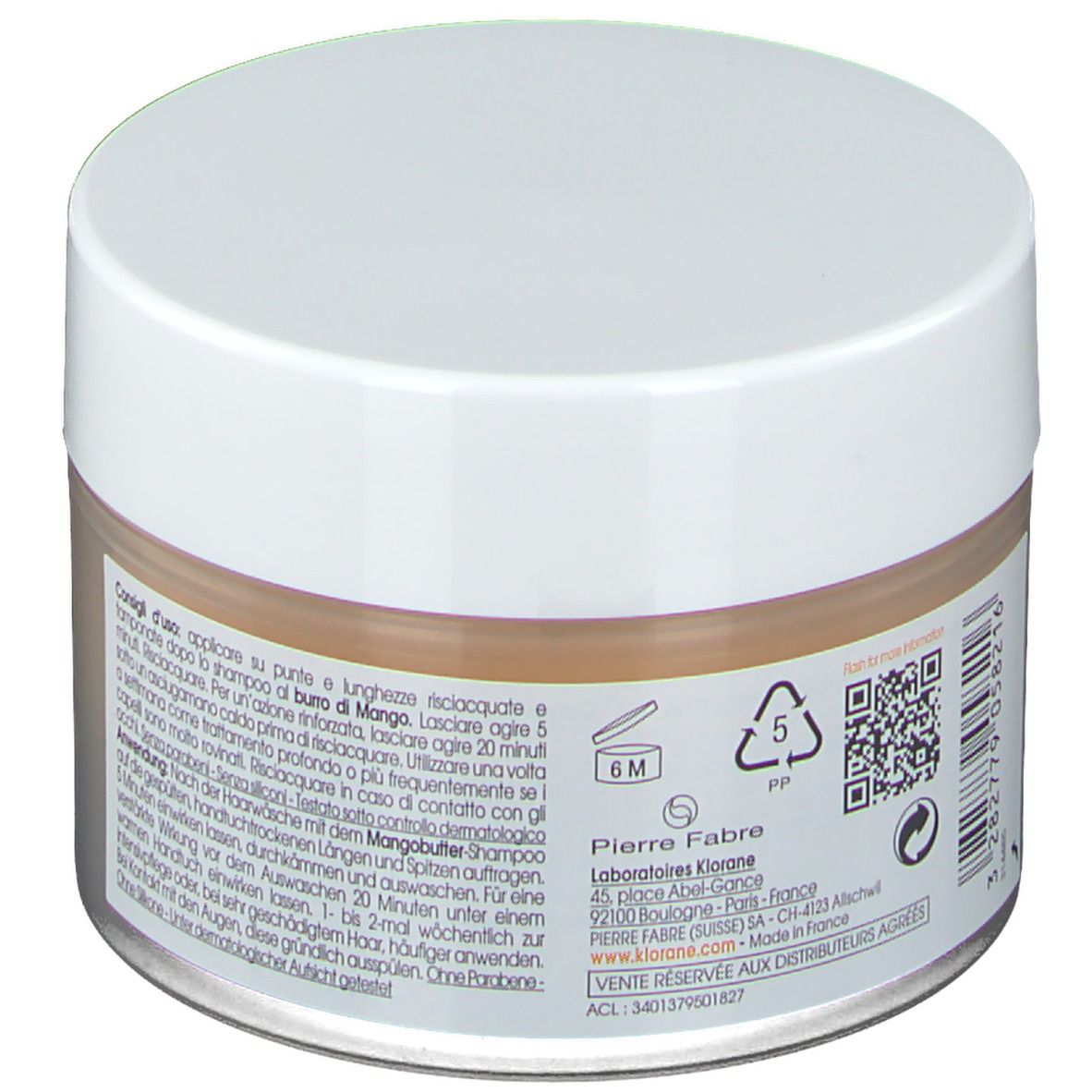 KLORANE Haarmaske mit Mangobutter