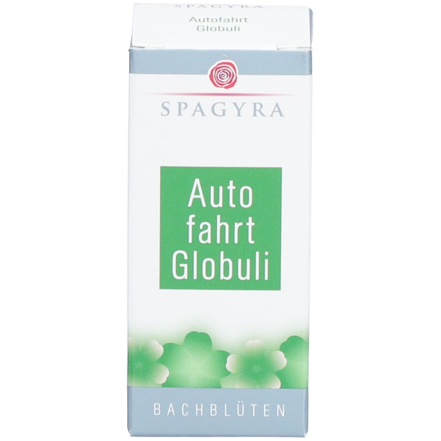 Emballage du produit. Boîte avec nom du produit et logo. Design vert et blanc. Marque : SPAGYRA.