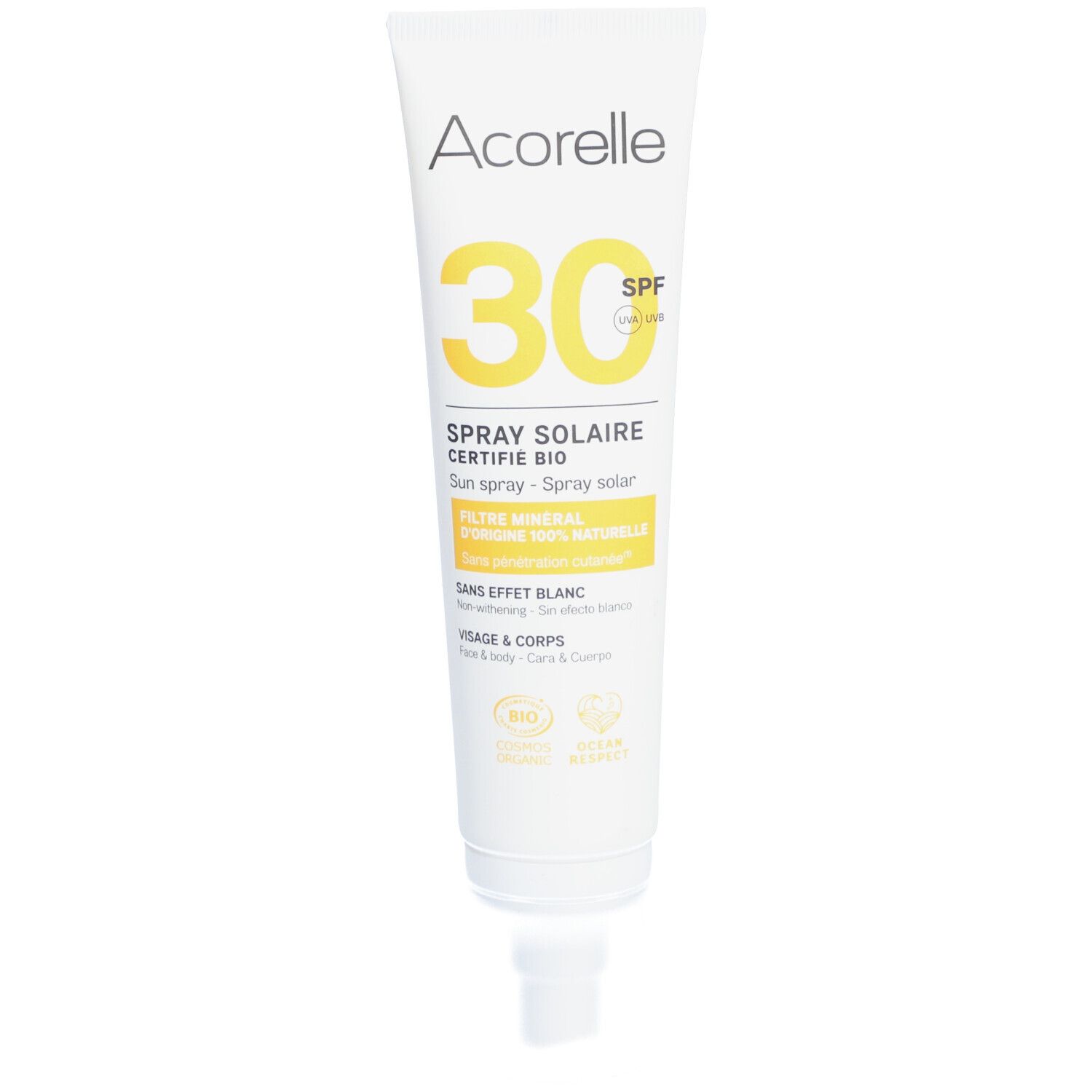 Acorelle Nature Sun Spray Solaire Certifié BIO SPF30