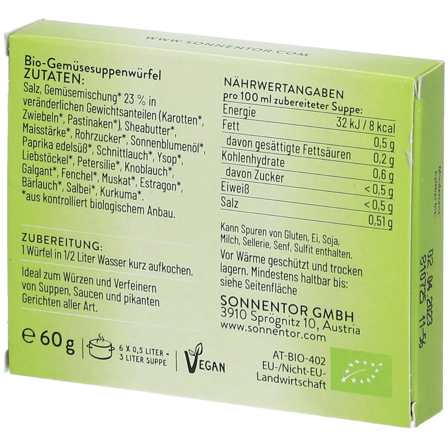  SonnentoR® Gemüsesuppe Suppenwürfel