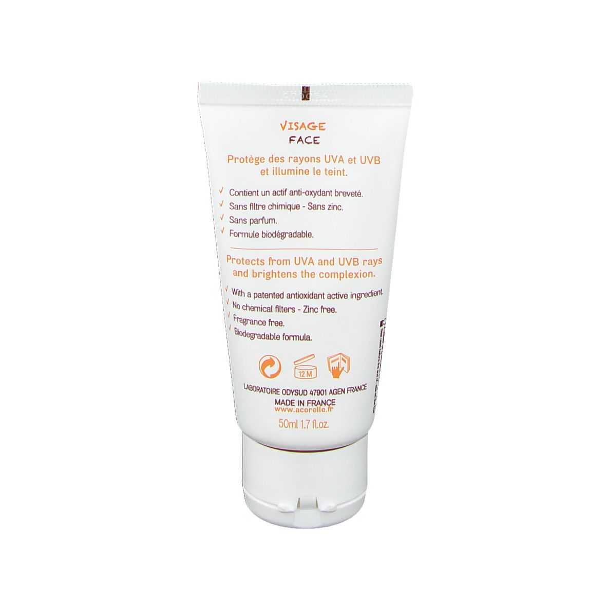 Acorelle Crème Solaire Teintée SPF 50 light