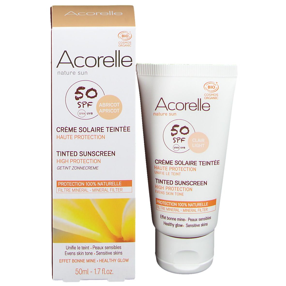 Acorelle Crème Solaire Teintée SPF 50 light