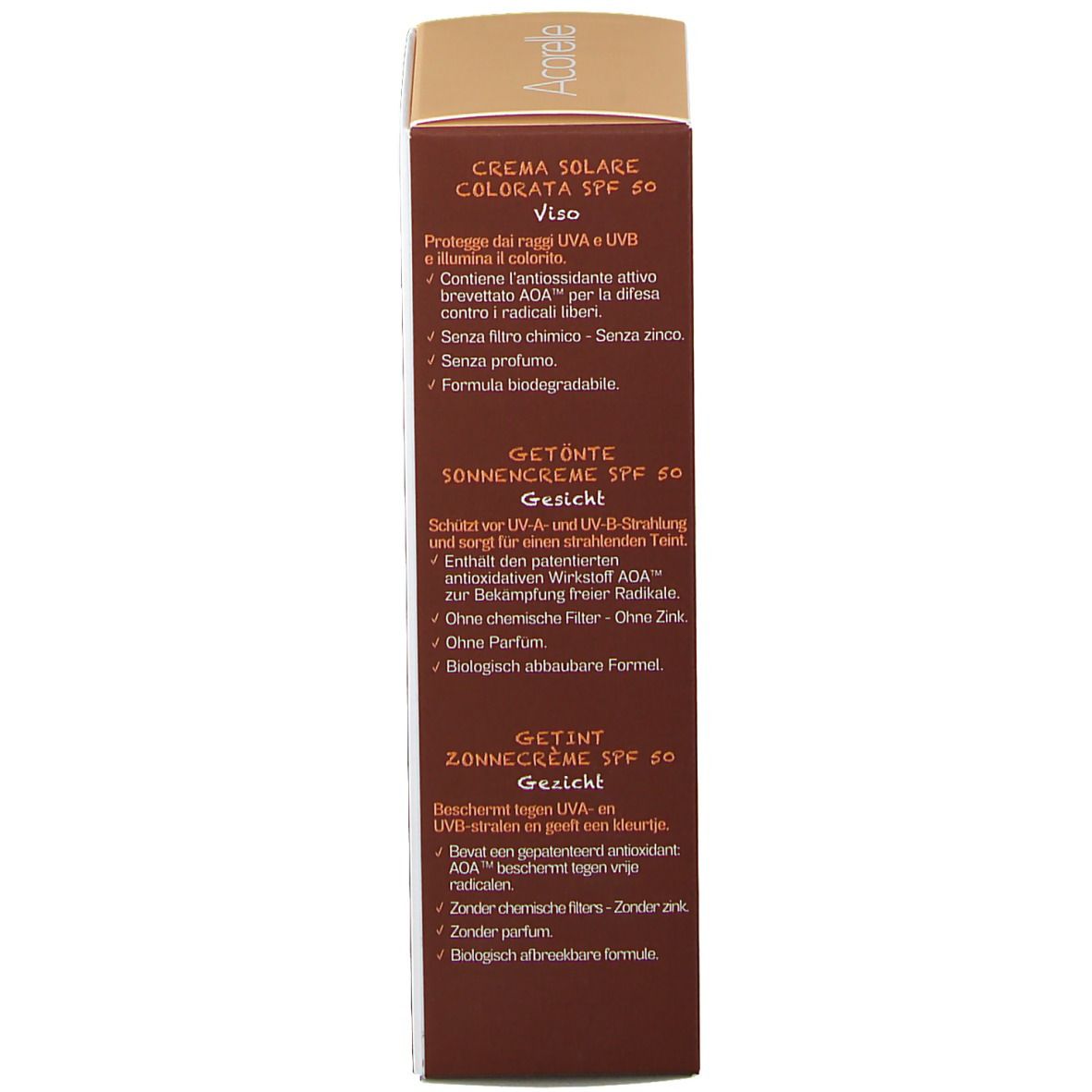 Acorelle Crème Solaire Teintée SPF 50 light