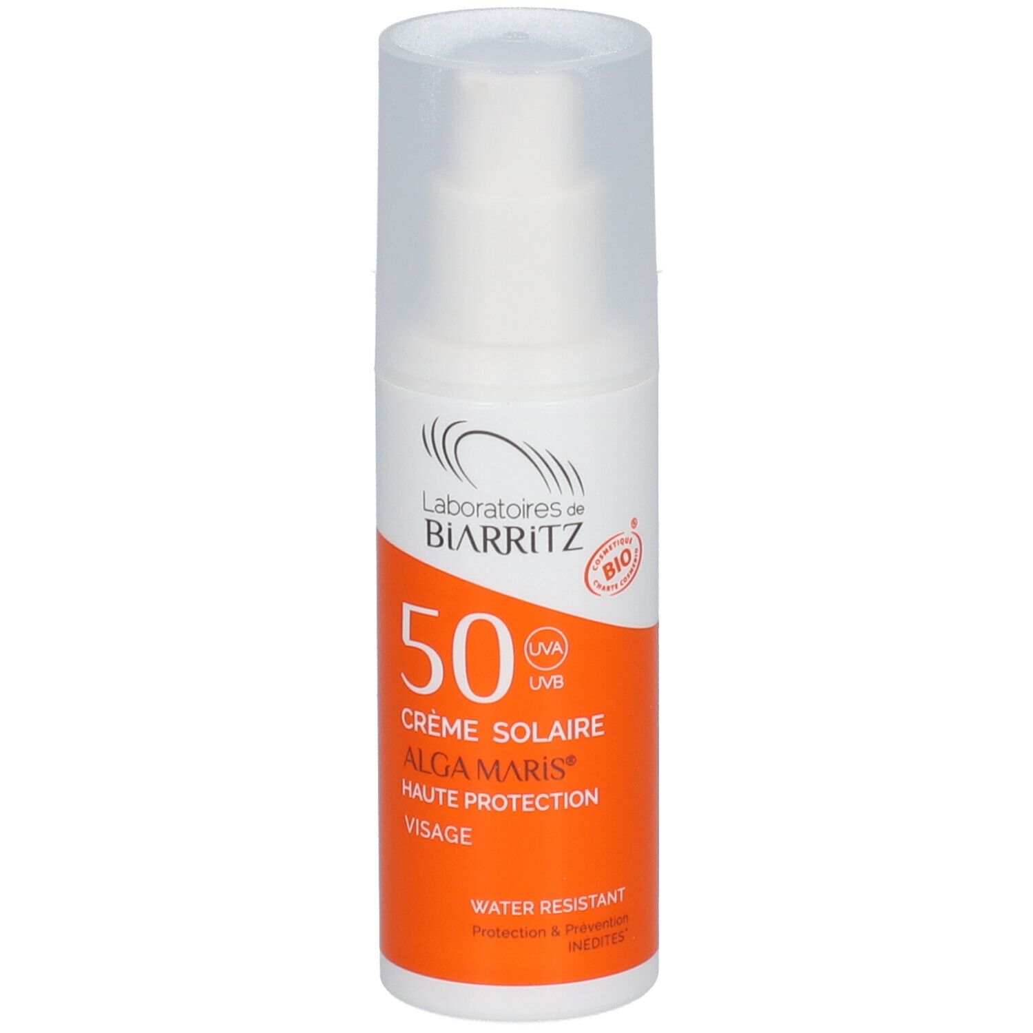 Laboratoires de BIARRITZ ALGAMARIS Crème solaire Visage SPF50 Bio