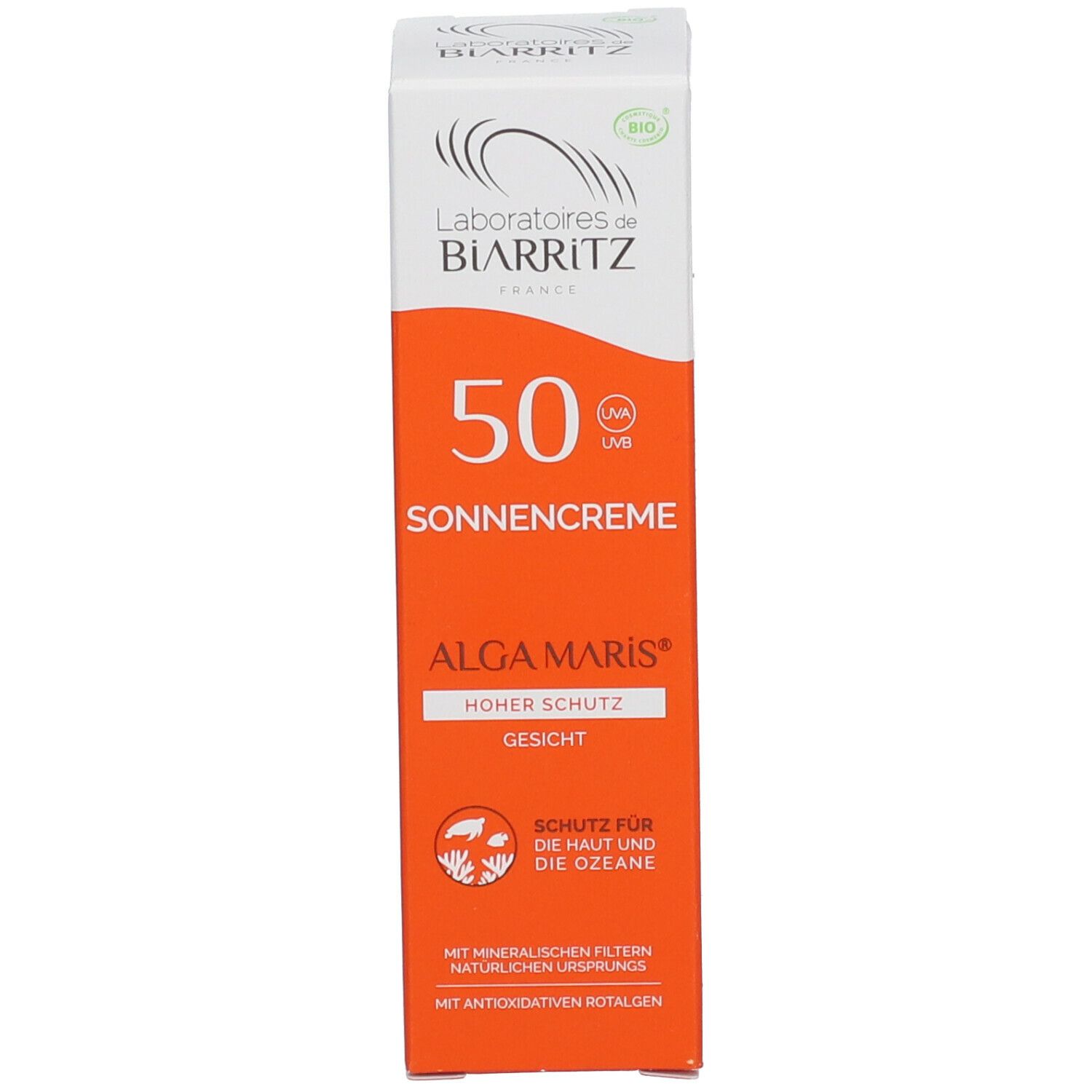 Laboratoires de BIARRITZ ALGAMARIS Crème solaire Visage SPF50 Bio