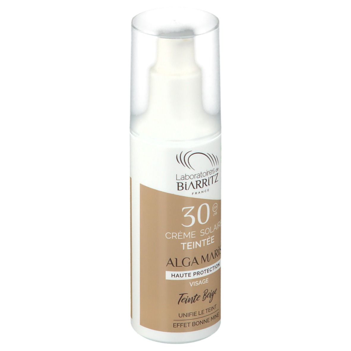 Laboratoires de BIARRITZ ALGA MARIS® Crème Solaire Visage Teintée SPF30 Bio Claire