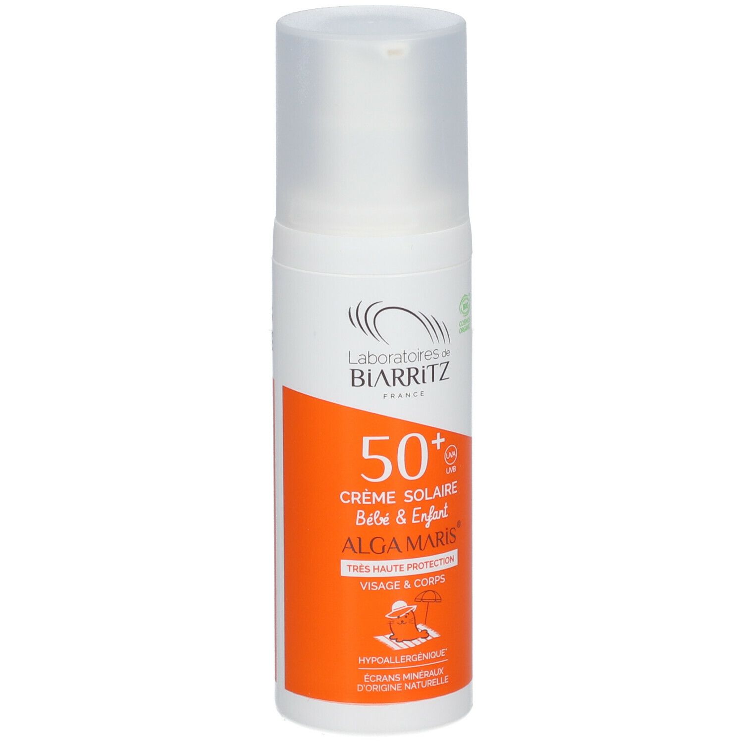 Laboratoires de BIARRITZ ALGAMARIS Crème Solaire Enfant SPF50+ Bio