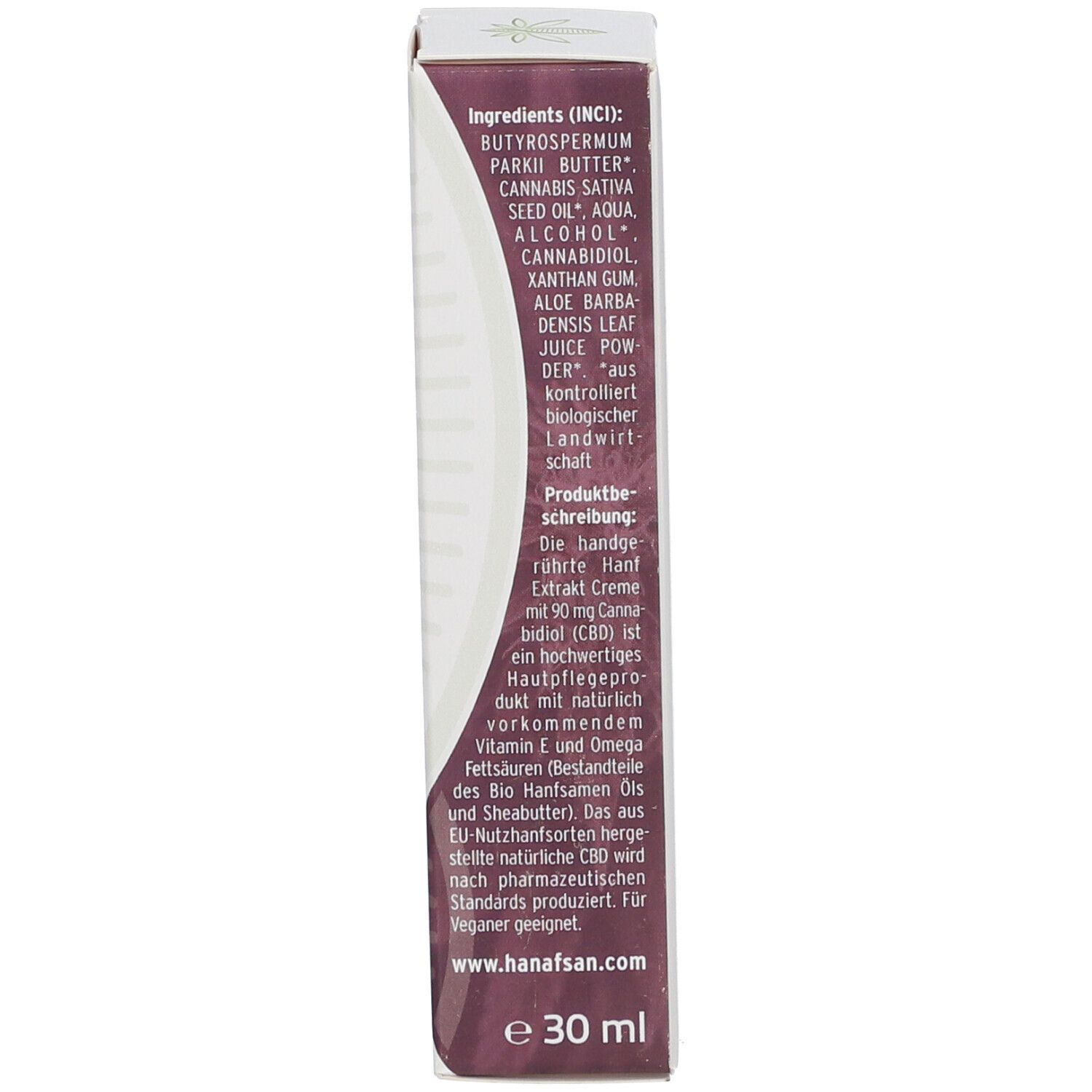 HANFASAN® Chanvre Extract Creme 0,3 % CBD