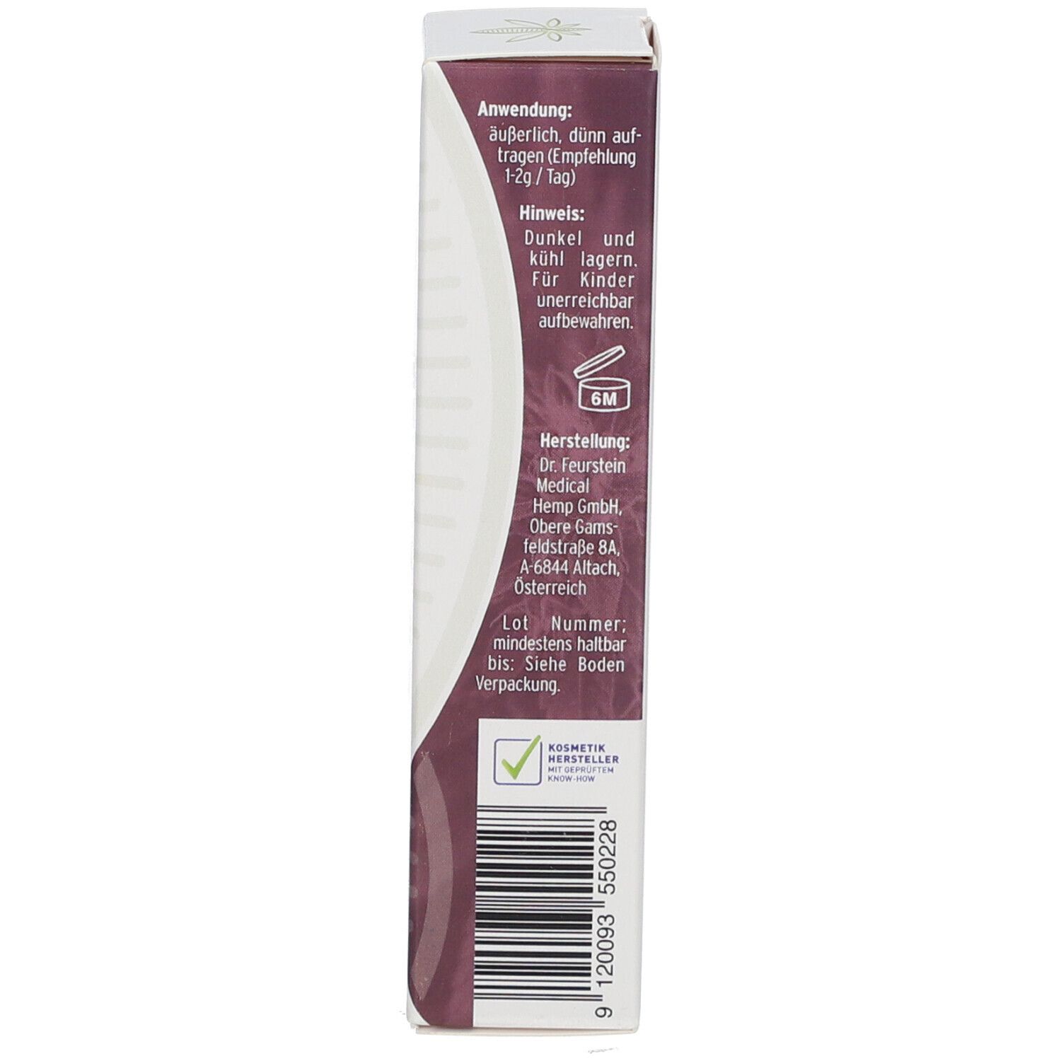 HANFASAN® Chanvre Extract Creme 0,3 % CBD