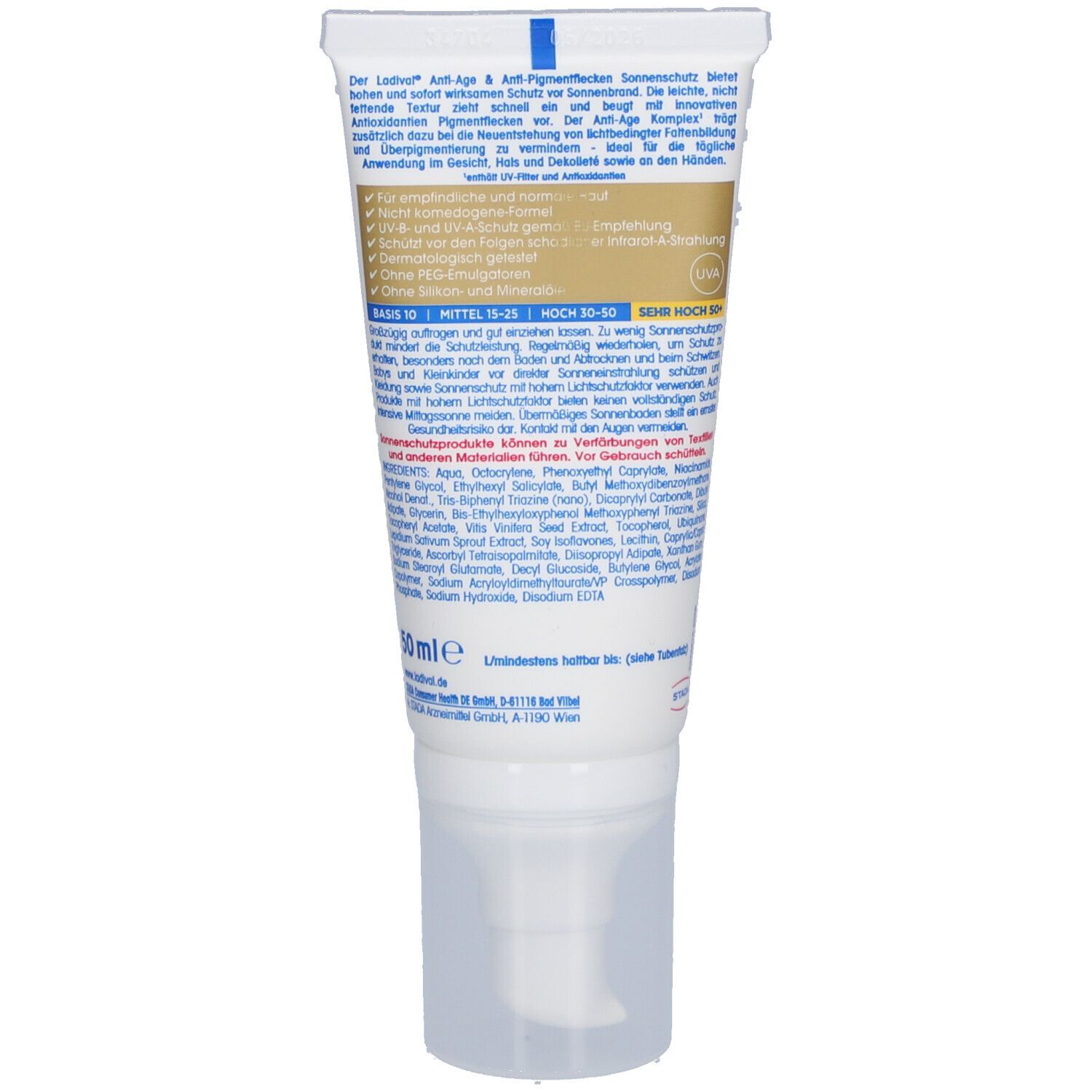 Ladival Sonnenschutz Gesicht LSF 50+ Anti-Age & Anti-Pigmentflecken