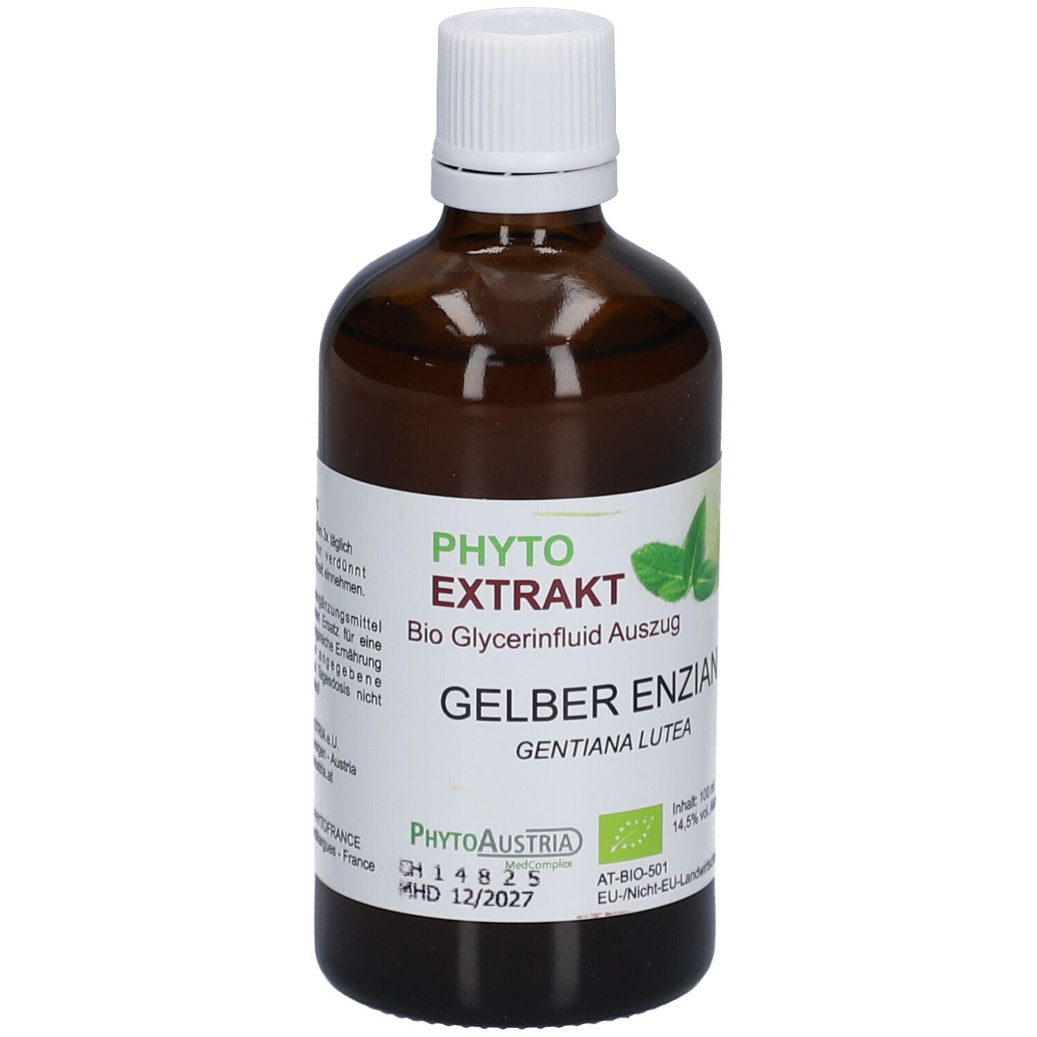 Gelber Enzian Tinktur Bio Phyto Extrakt