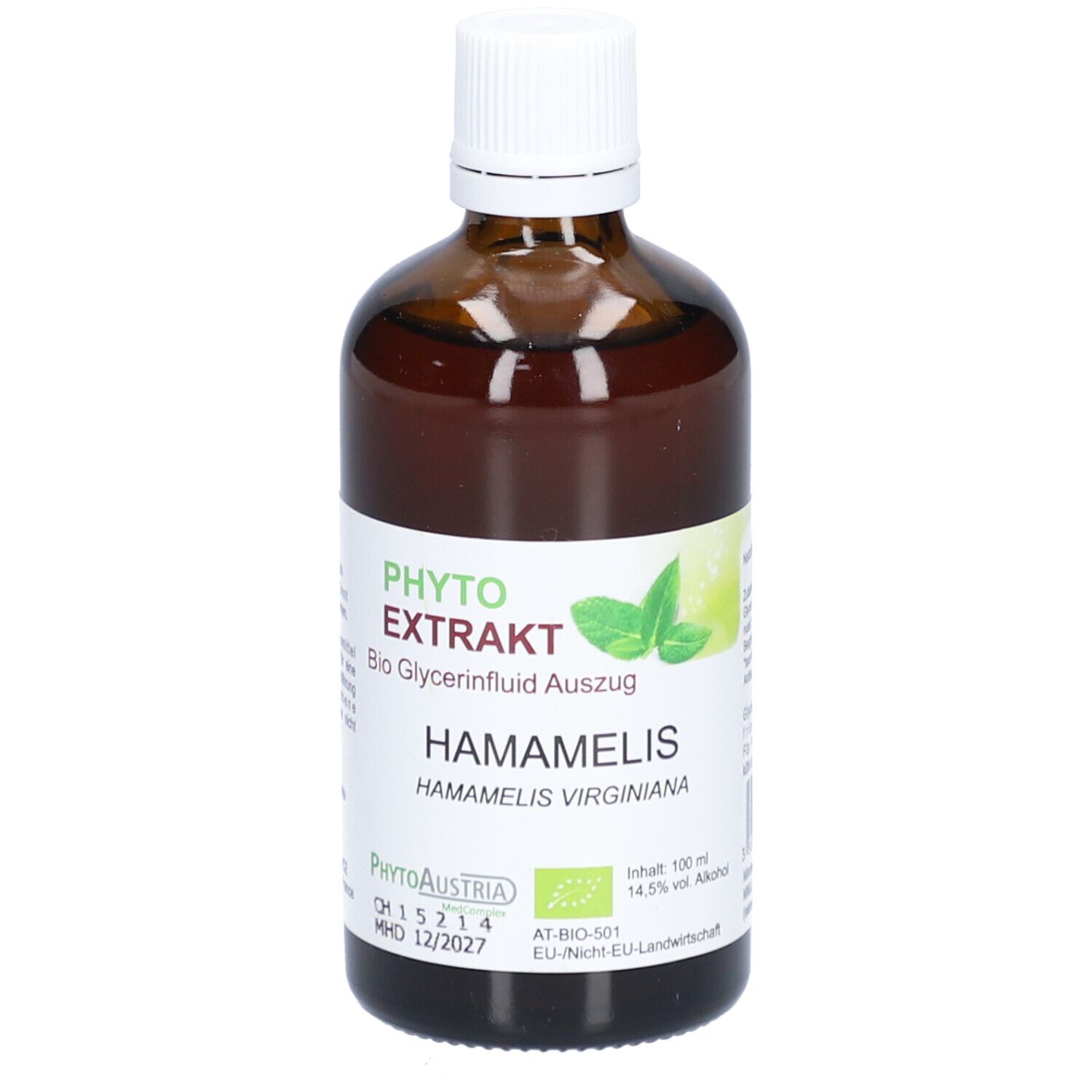 PHYTOAUSTRIA Phyto Extrakt Teinture mère d'Hamamélis Bio