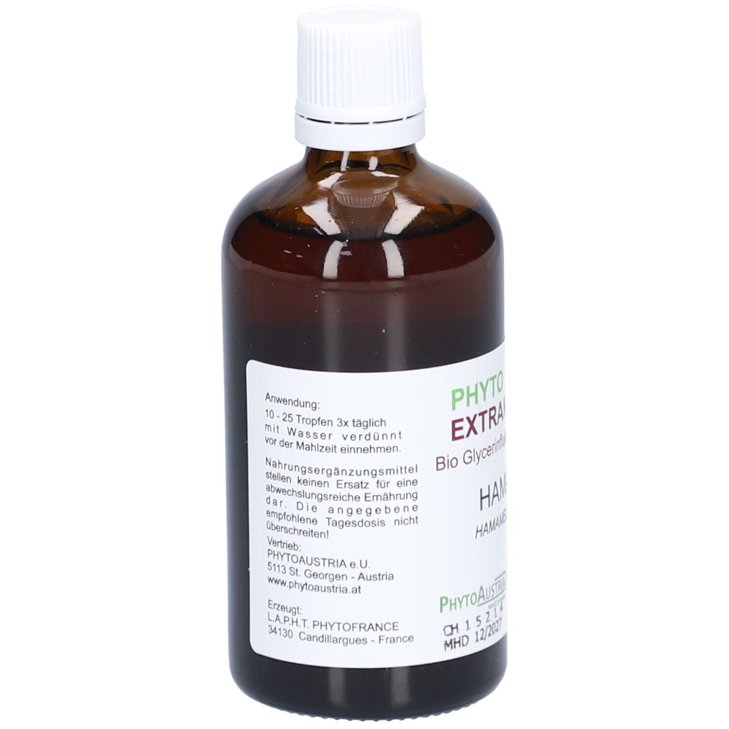 PHYTOAUSTRIA Phyto Extrakt Teinture mère d'Hamamélis Bio