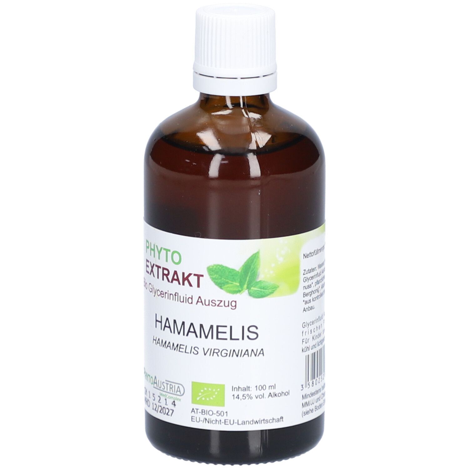 PHYTOAUSTRIA Phyto Extrakt Teinture mère d'Hamamélis Bio