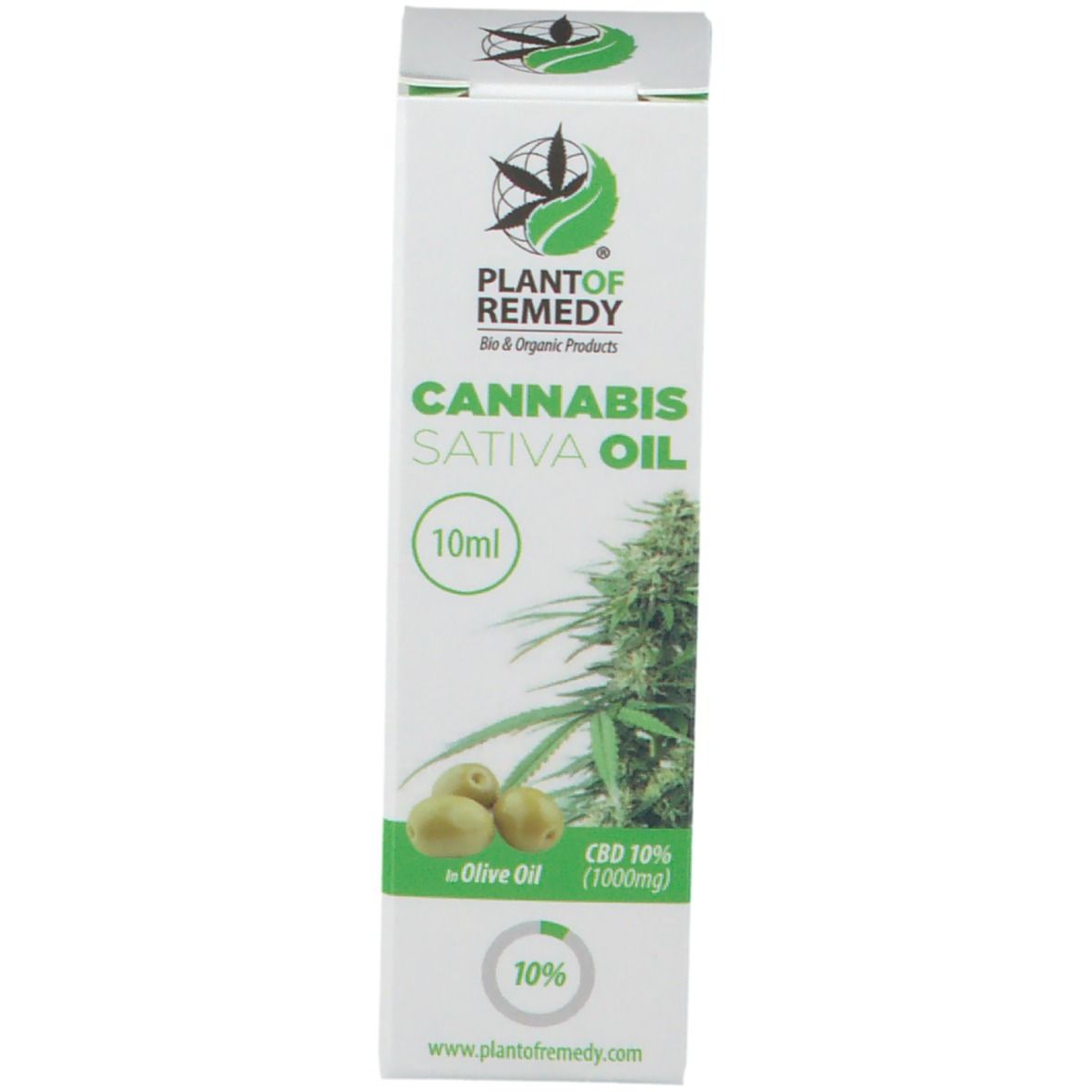PLANTOFREMEDY® CANNABIS SATIVA OIL avec huile d'olive 10 % CBD