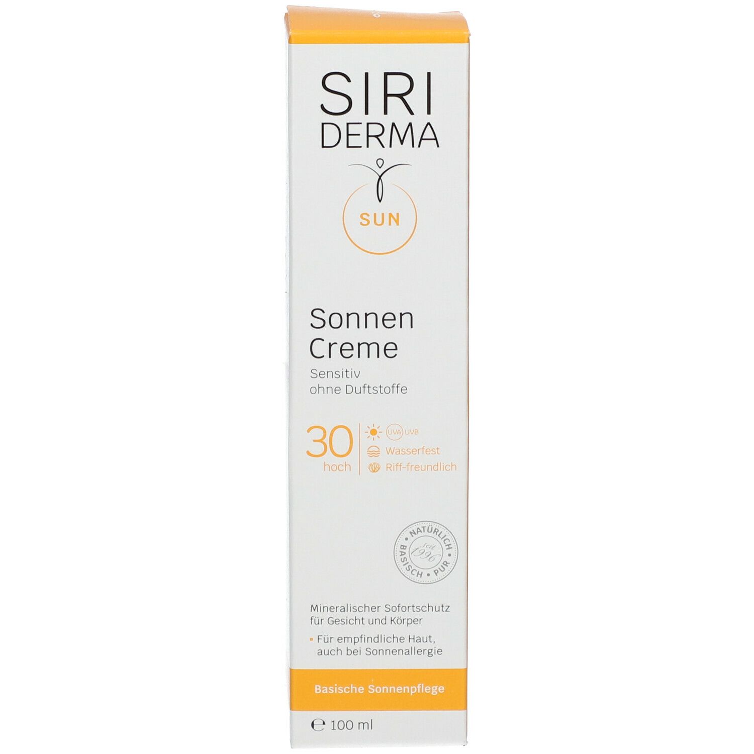 SIRIDERMA Crème solaire SPF 30