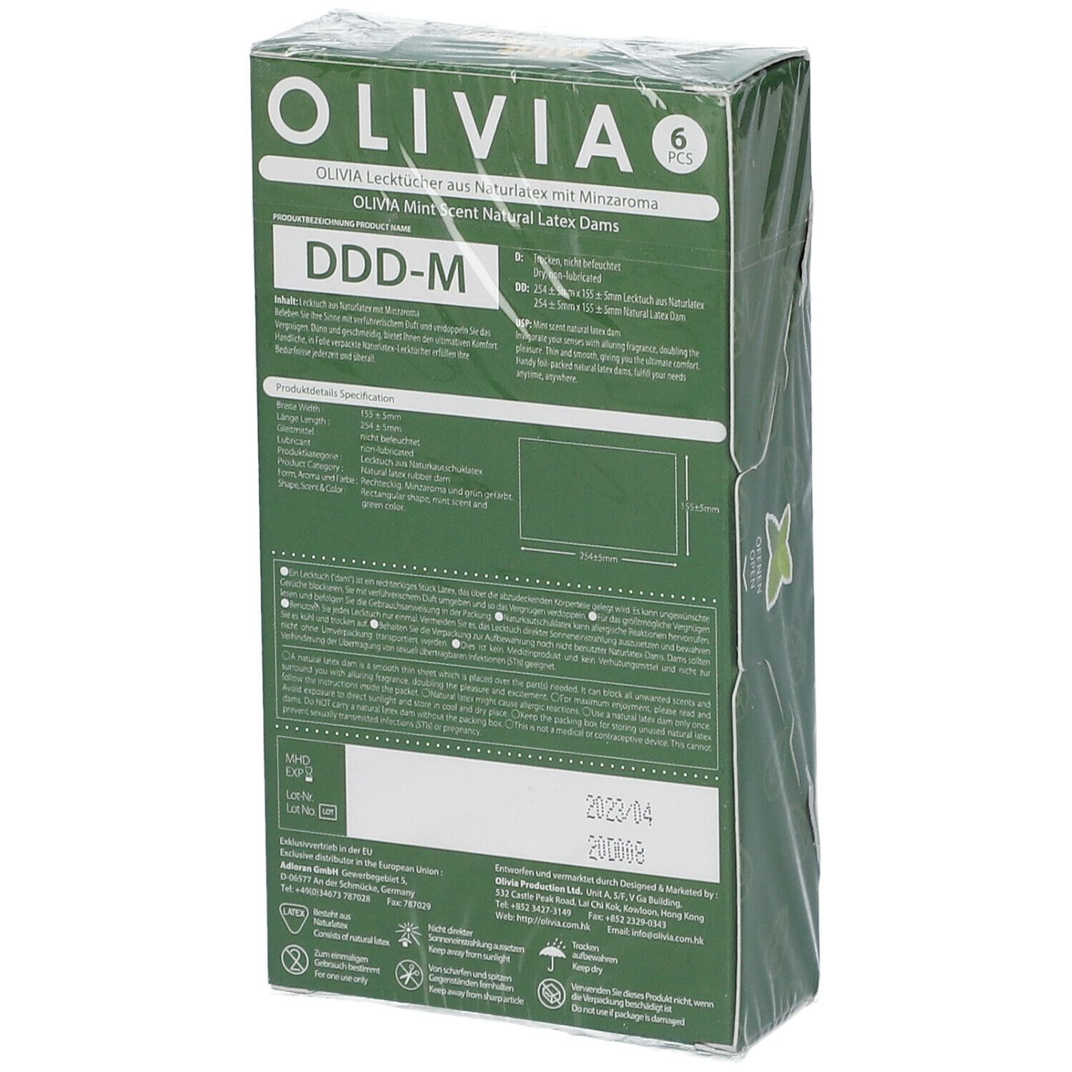 OLIVIA Lingettes Menthe